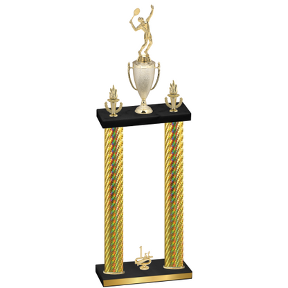 Double Gold Carbon Fiber First Place Tennis Trophy