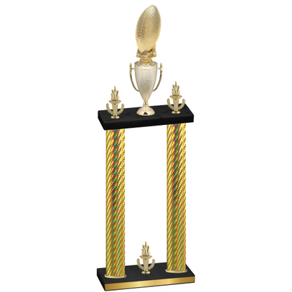 Double Gold Carbon Fiber Victory Football Trophy