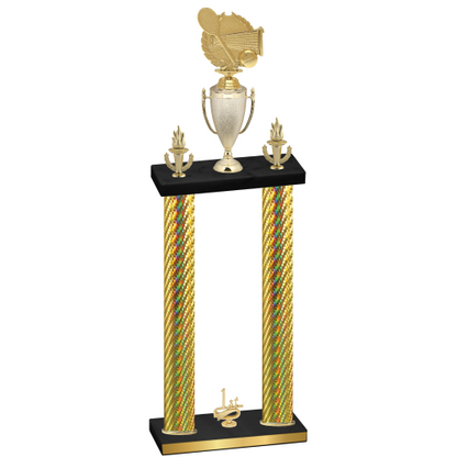 Double Gold Carbon Fiber First Place Tennis Trophy