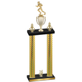 Double Gold Carbon Fiber Year Football Trophy