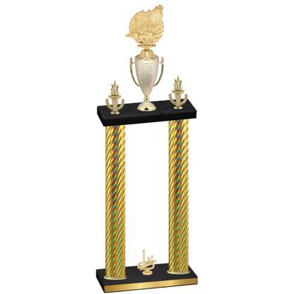 Double Gold Carbon Fiber First Place Swimming Trophy