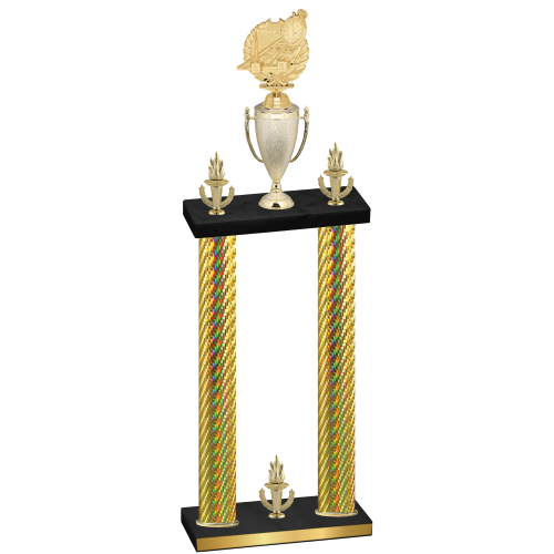 Double Gold Carbon Fiber Victory Swimming Trophy