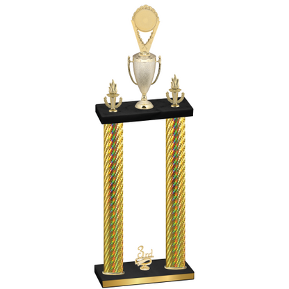 Double Gold Carbon Fiber Third Place Insert Trophy
