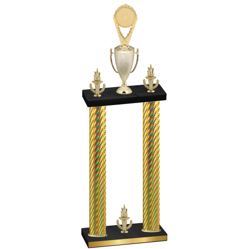 Double Gold Carbon Fiber Victory Insert Trophy