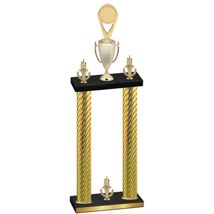 Double Gold Carbon Fiber Victory Insert Trophy