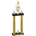 Double Gold Carbon Fiber Victory Lacrosse Trophy