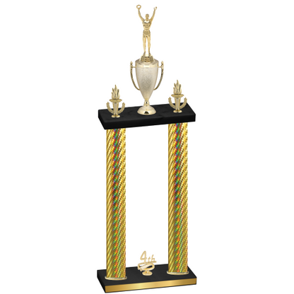 Double Gold Carbon Fiber Fourth Place Victory Trophy