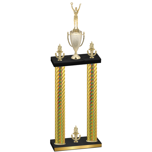 Double Gold Carbon Fiber Victory Victory Trophy
