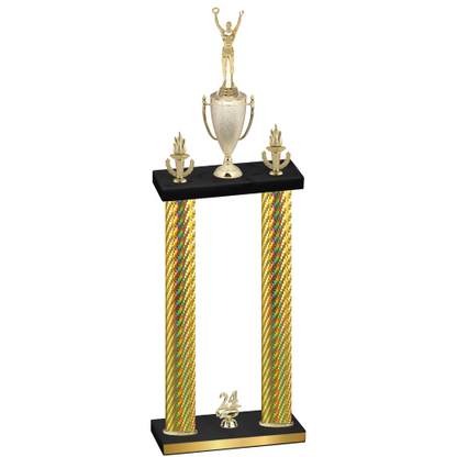 Double Gold Carbon Fiber Year Victory Trophy