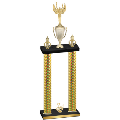 Double Gold Carbon Fiber Second Place Victory Trophy
