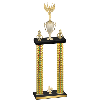 Double Gold Carbon Fiber Fourth Place Victory Trophy