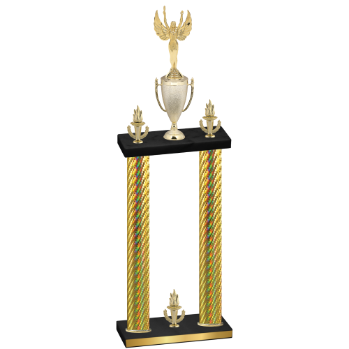 Double Gold Carbon Fiber Victory Victory Trophy