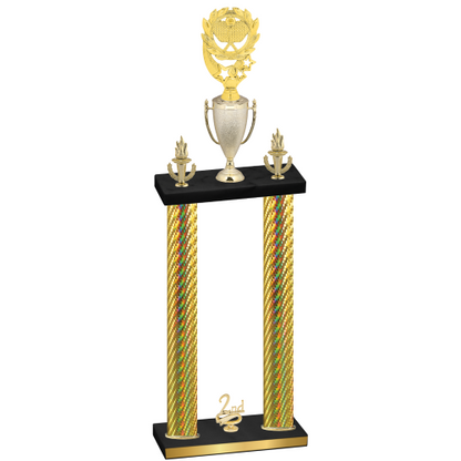Double Gold Carbon Fiber Second Place Pickleball Trophy