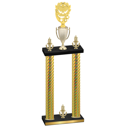 Double Gold Carbon Fiber Victory Pickleball Trophy