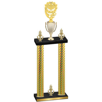 Double Gold Carbon Fiber Victory Pickleball Trophy