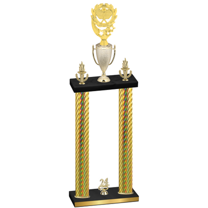Double Gold Carbon Fiber Year Pickleball Trophy