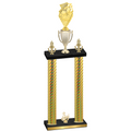 Double Gold Carbon Fiber Third Place Pickleball Trophy