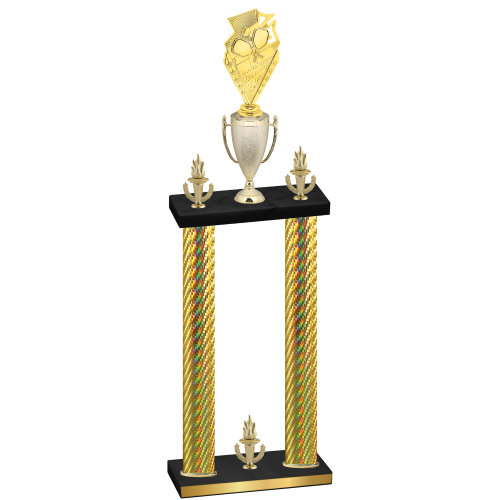 Double Gold Carbon Fiber Victory Pickleball Trophy