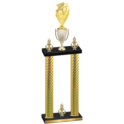 Double Gold Carbon Fiber Victory Pickleball Trophy