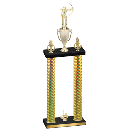 Double Gold Carbon Fiber First Place Archery Trophy