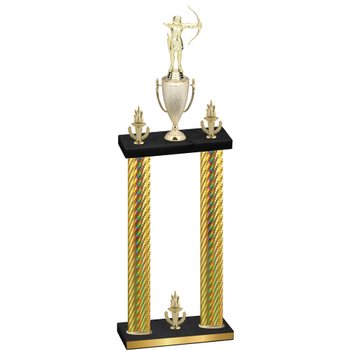 Double Gold Carbon Fiber Victory Archery Trophy