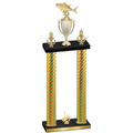 Double Gold Carbon Fiber First Place Fishing Trophy