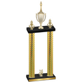Double Gold Carbon Fiber Year Chess Trophy
