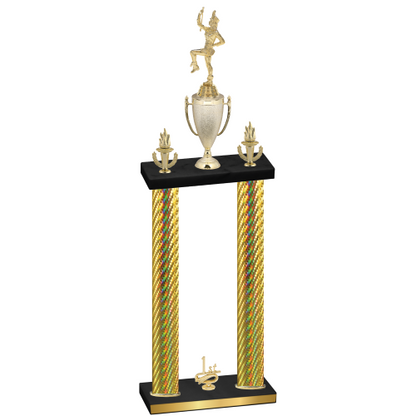 Double Gold Carbon Fiber First Place Majorette Trophy