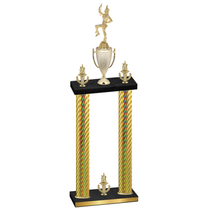 Double Gold Carbon Fiber Victory Majorette Trophy