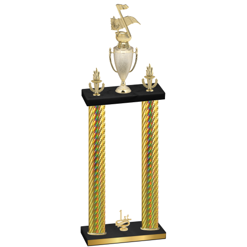 Double Gold Carbon Fiber First Place Music Trophy