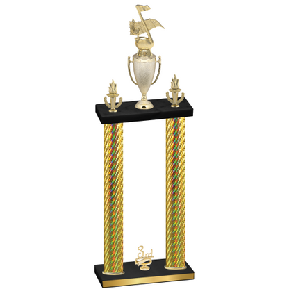Double Gold Carbon Fiber Third Place Music Trophy
