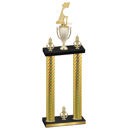 Double Gold Carbon Fiber Victory Golf Trophy