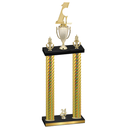 Double Gold Carbon Fiber Year Golf Trophy