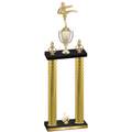 Double Gold Carbon Fiber First Place Karate Trophy