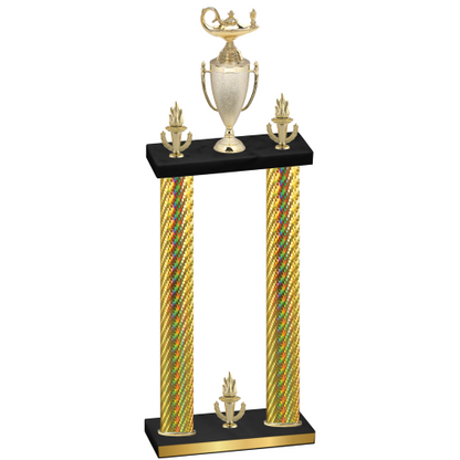 Double Gold Carbon Fiber Victory Academics Trophy