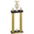 Double Gold Carbon Fiber Year Academics Trophy