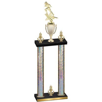 Double Silver Glacier Victory Football Trophy