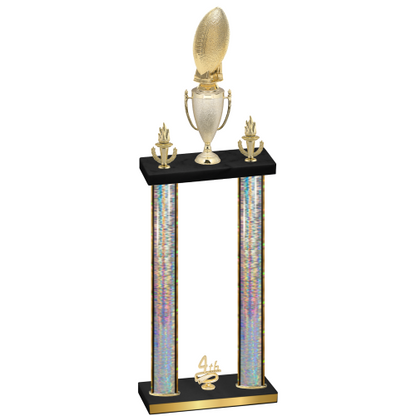 Double Silver Glacier Fourth Place Football Trophy