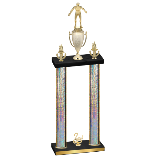 Double Silver Glacier Second Place Wrestling Trophy