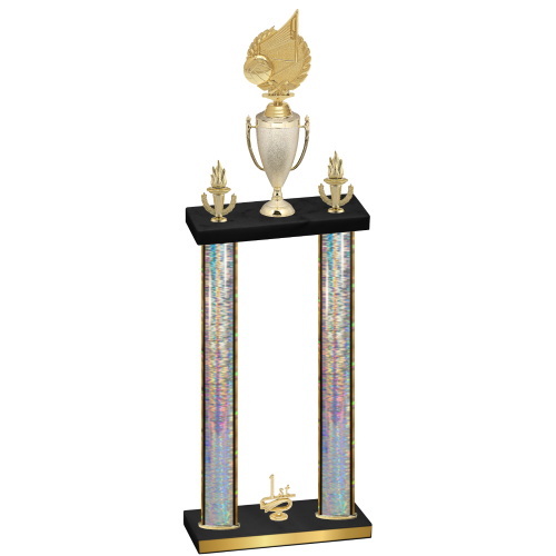 Double Silver Glacier First Place Volleyball Trophy