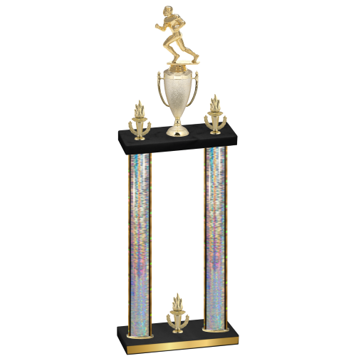 Double Silver Glacier Victory Football Trophy