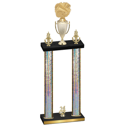 Double Silver Glacier Year Cheerleading Trophy