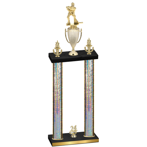 Double Silver Glacier Year Hockey Trophy