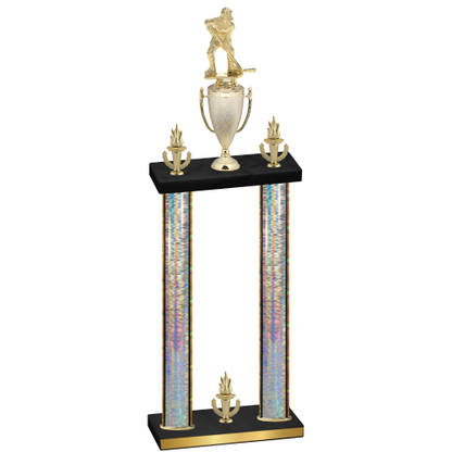 Double Silver Glacier Victory Hockey Trophy