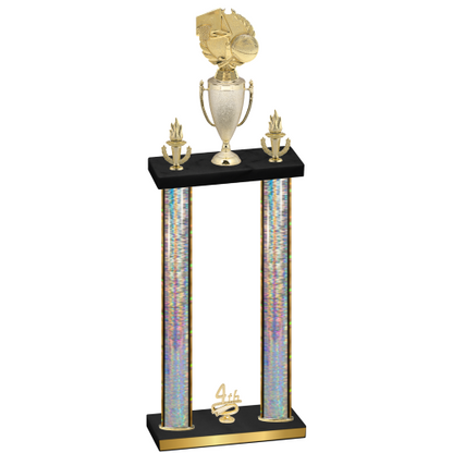 Double Silver Glacier Fourth Place Basketball Trophy