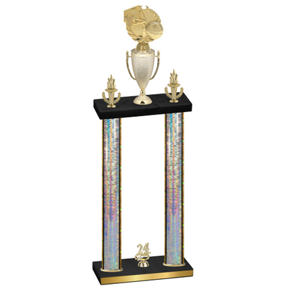 Double Silver Glacier Year Basketball Trophy
