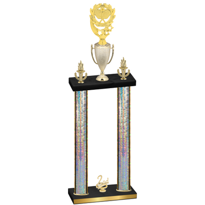 Double Silver Glacier Second Place Pickleball Trophy