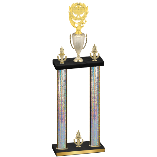 Double Silver Glacier Victory Pickleball Trophy
