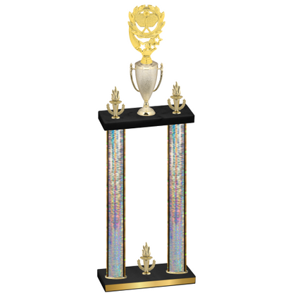 Double Silver Glacier Victory Pickleball Trophy