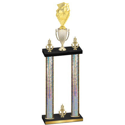 Double Silver Glacier Victory Pickleball Trophy